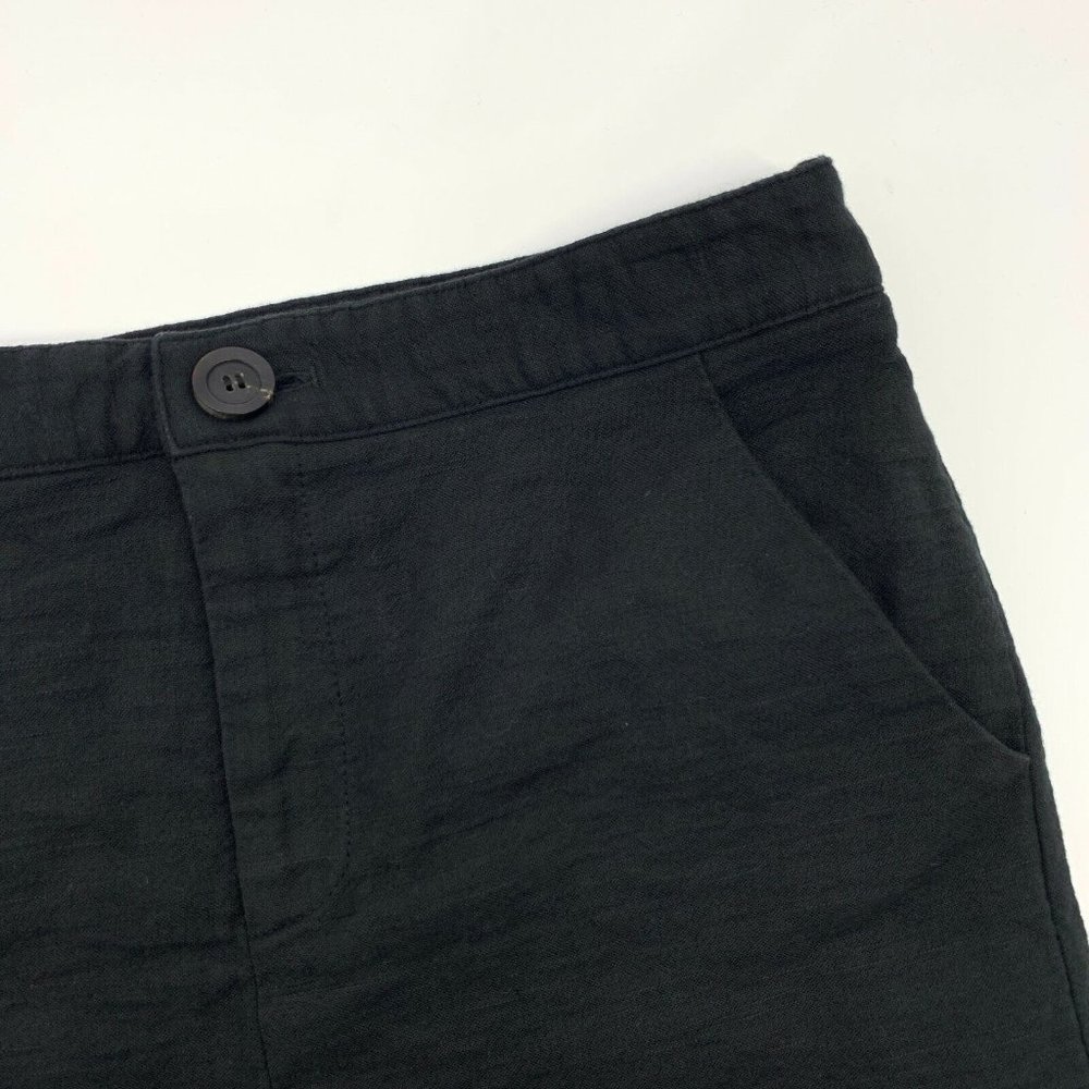 Marissa Webb Skirt Black Loris Scissor Front Asymmetrical Mini Linen - Picture 4 of 13